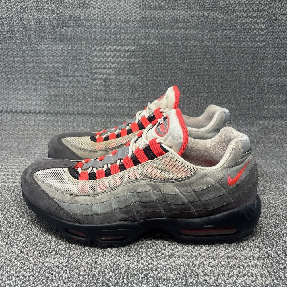Nike Air Max 95 OG Solar Red Grey 2018 AT2865-100 Men's Running Shoes Size 11.5
